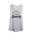 thumbnail image 1 of Apparently I'm Too Sassy Women's Fashion Sleeveless Muscle Workout Yoga Tank Top Sport Grey 2X-Large, 1 of 3