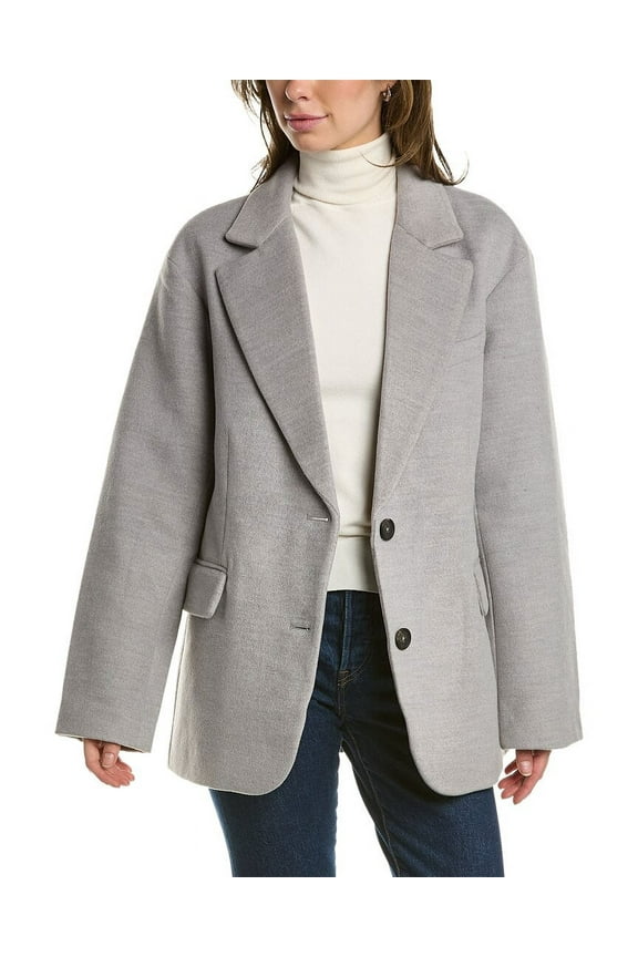 womens Celine Oversized Blazer, L, Grey