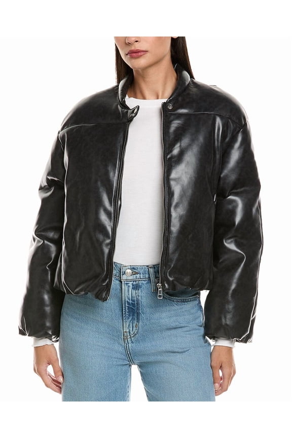 womens Gigi Padded Bomber, XL, Black