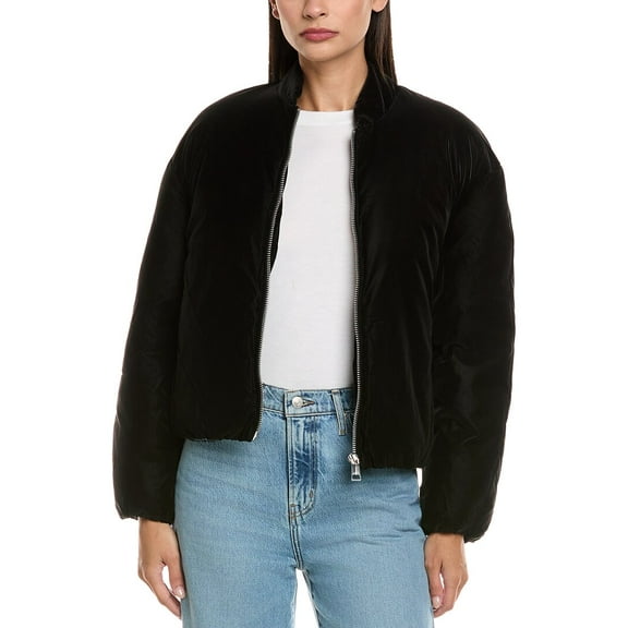 Apparis womens  Leni Padded Bomber, XL, Black