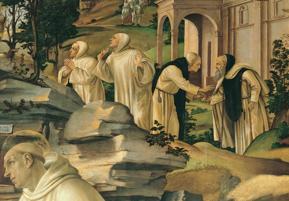 Apparition Of The Virgin To St Bernard Canvas Art - (24 x 18)