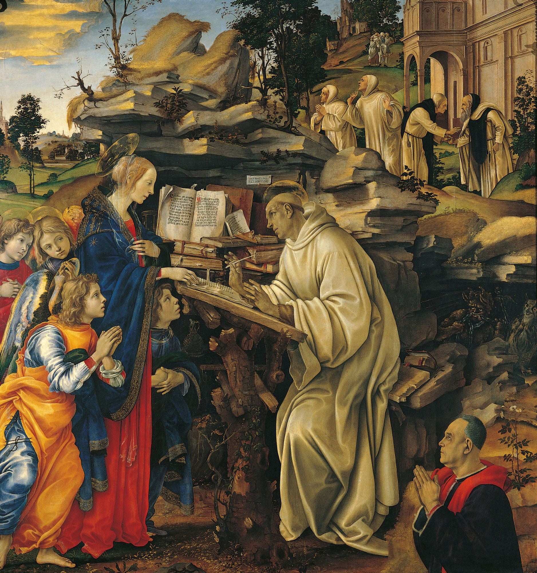 Apparition Of The Virgin To St Bernard Canvas Art -  (24 x 36)