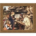 thumbnail image 1 of Apparition of The Virgin to St Bernard [detail: 1] 23x20 Gold Ornate Wood Framed Canvas Art by Lippi, Filippino, 1 of 2