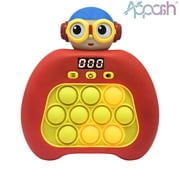 Appash Fast Push Pop It Game Crisp Click Light UP Bubbles Upgraded 10 Modes Quick Push Stress Relieving Buttons Speed Push Sensory Gift Toy for Kids and Adults[Red]