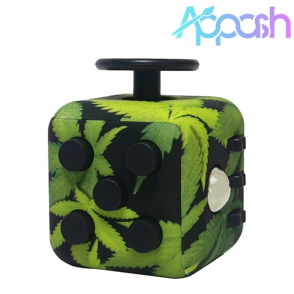 Appash Fidget Cube Stress Anxiety Pressure Relieving Toy Great for Adults and Children[Gift Idea][Relaxing Toy][Stress Reliever][Soft Material](Leaves)