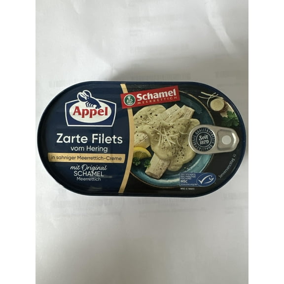Appel Herring Fillets in Sahne Meerrettich KKS1( Horseradish ) Creme -200g