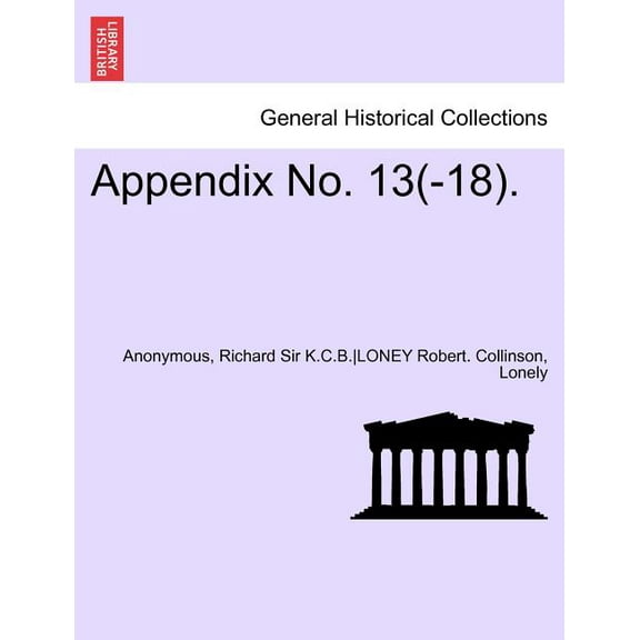 Appendix No. 13(-18) (Paperback)