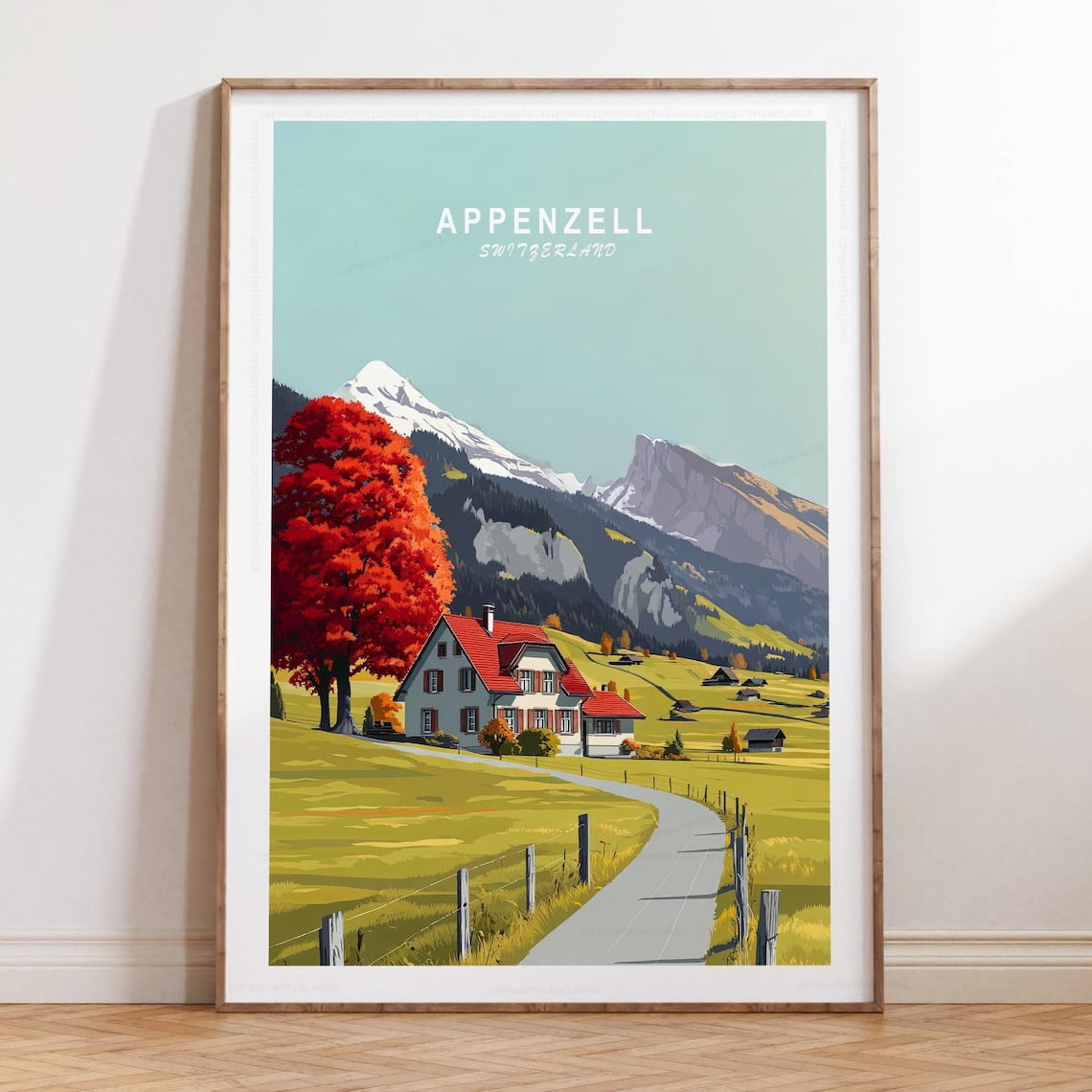 Appenzell Switzerland Wall Art Print, Scenic Swiss Village Home Decor ...