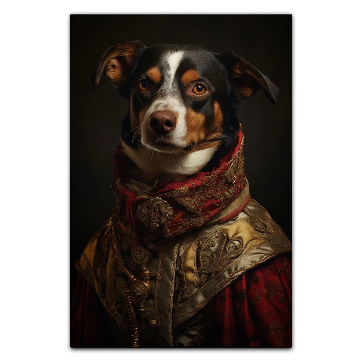 Gallery Detail: Appenzeller Sennenhund Pets Portrait Painting Of Dog Renaissance Style