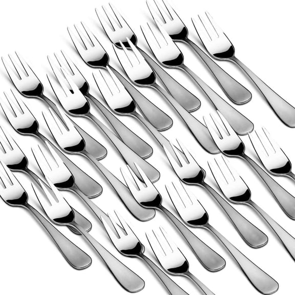 Appetizer Forks Set of 24, 5.4 Inches, Small Dessert Forks Stainless Steel Heavy-Duty for Party Bulk for Cocktail Salad Fruit Bar