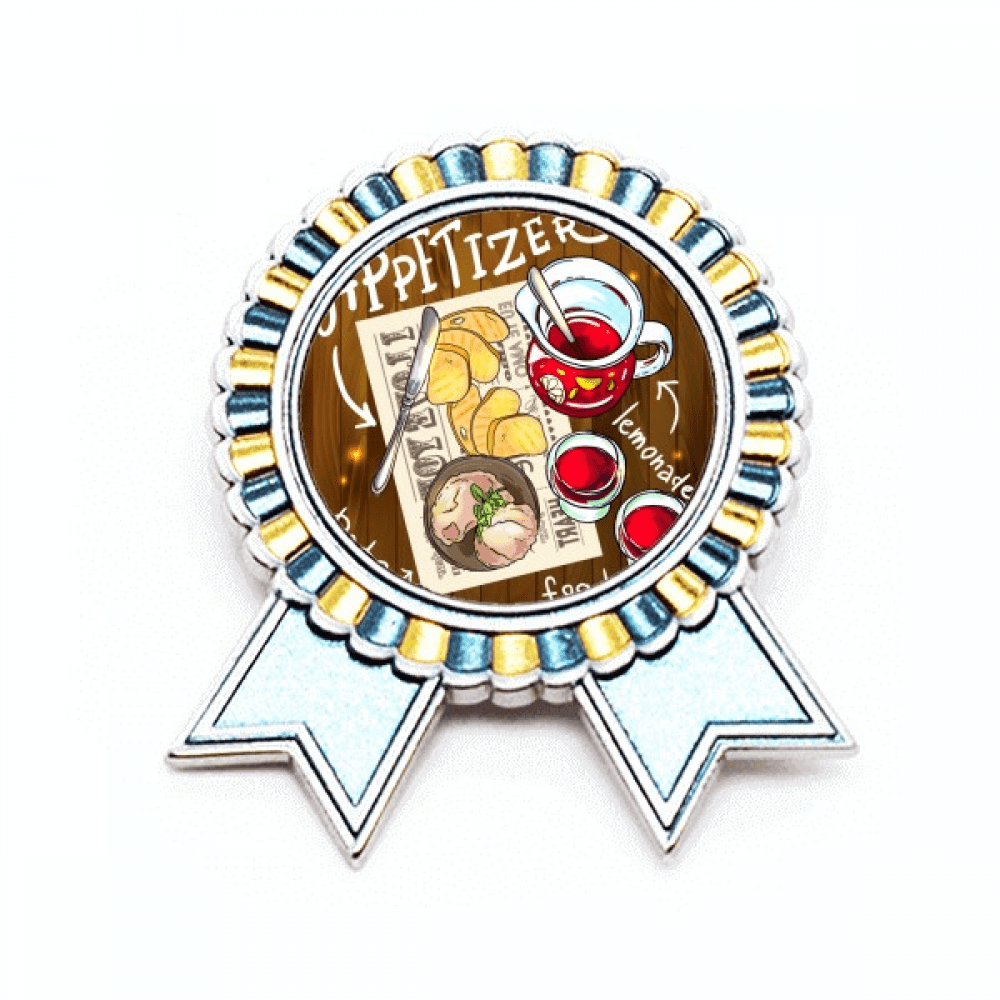 Appetizer Lemonade Steak France Badge Brooch Pin Winner Award Medal ...