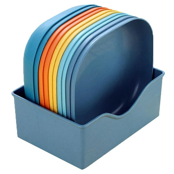 Appetizer Plates, Square Melamine Dish Set, Small Plastic Snack & Fruit Plates, 4-Inch Salad and Appetizer Dishes for Home, Restaurant, and Hotel Use