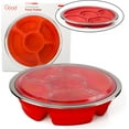 thumbnail image 1 of Appetizer Serving Fruit/Veggie Tray and Collapsible Party Platter with Lid - Easy to Clean, Portable, BPA Free, and Dishwasher Safe, 1 of 4