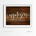 thumbnail image 1 of Appetizers Rustic Wood Wedding Party Signs, 1 of 2