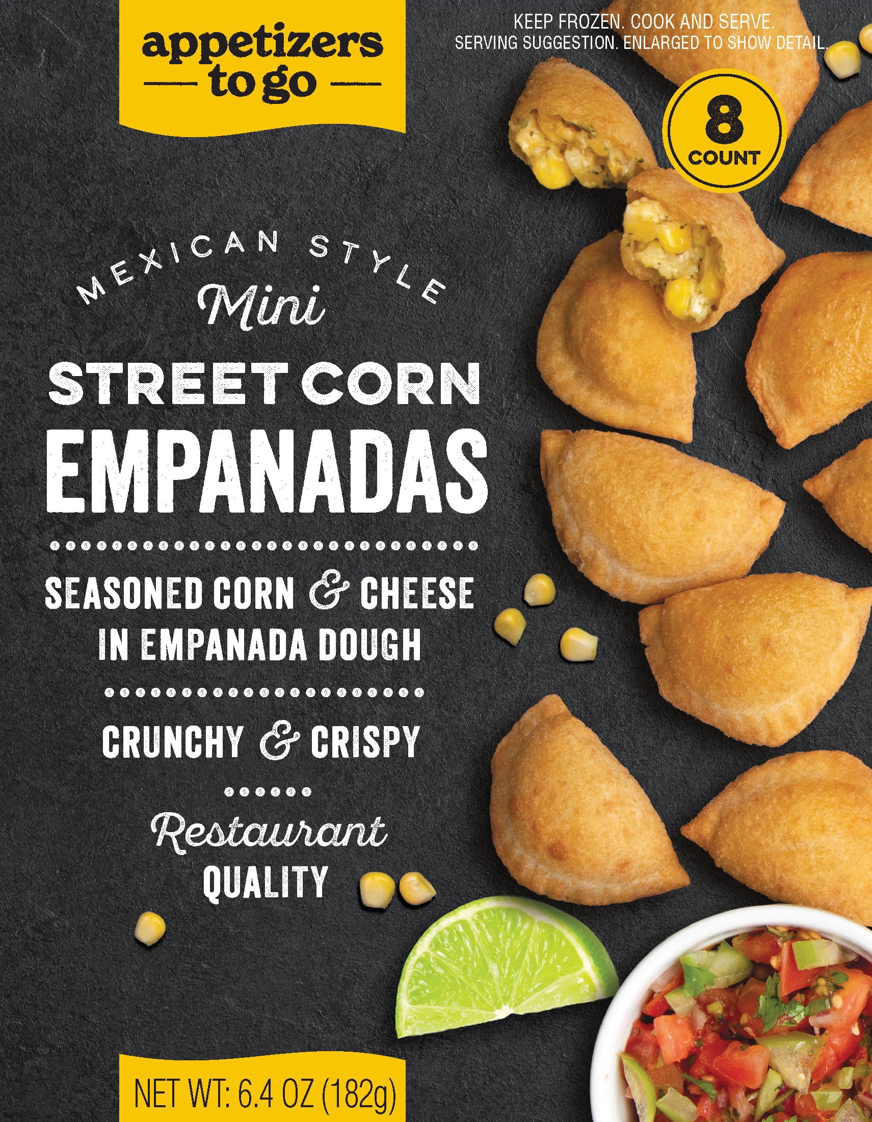 Appetizers to Go Street Corn Empanadas, 8 count 6.4 ounces Total