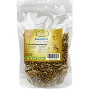 Appetizing Mealworms with Dried River Shrimp, 100% Natural Non-GMO, High Protein Chicken Treats, Wild Birds Food, Reptiles, Fish, Turtles