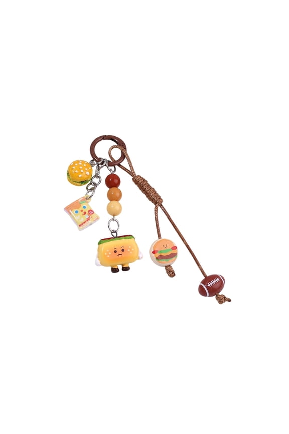 Appetizing Molded Keychain Mixture Rosin Bag Charm Thin Decorative Present For Kids Adults