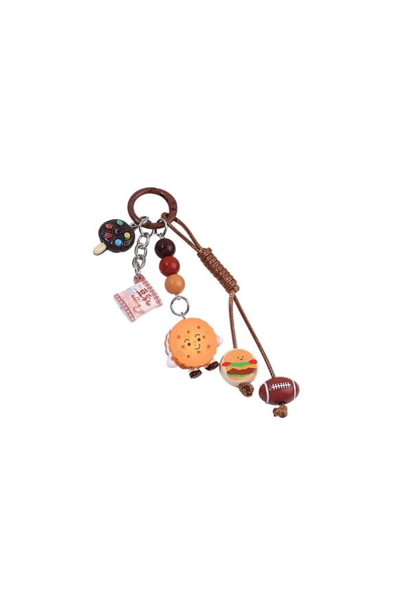 Appetizing Molded Keychain Mixture Rosin Bag Charm Thin Decorative Present For Kids Adults