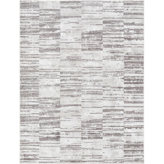 BoutiqueRugs Apphia Contemporary Area Rug - Ivory, Light Brown, Medium Gray - 5'3" x 7'