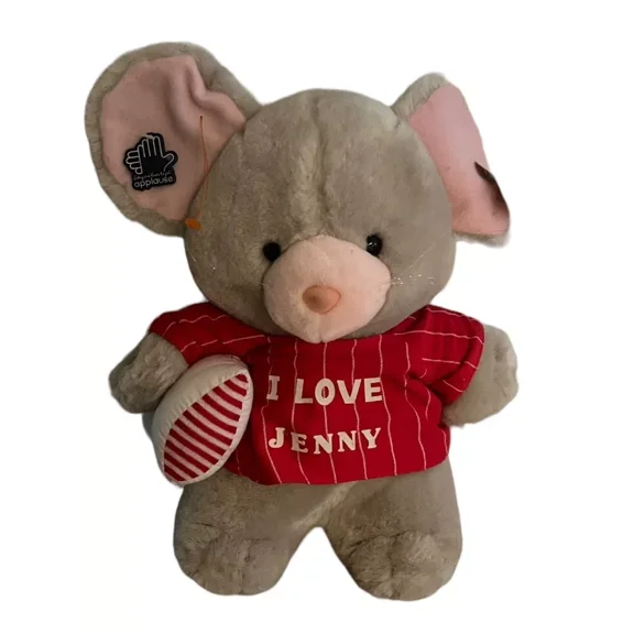 Applause 1987 Merry Mouse Personalize Plush Toy- New W/Tags And Letters 13