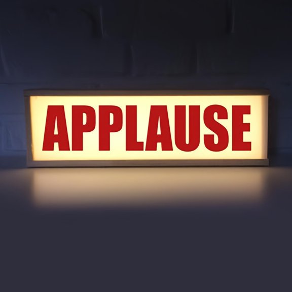 Applause RGB LED Neon Lightbox Dimmable Wall Mountable Pulsing Studio Warning Sign Illuminated Lights Sign for Cinema Libraries Cafes Home Company Desk Wall Decor USB Powered Y101