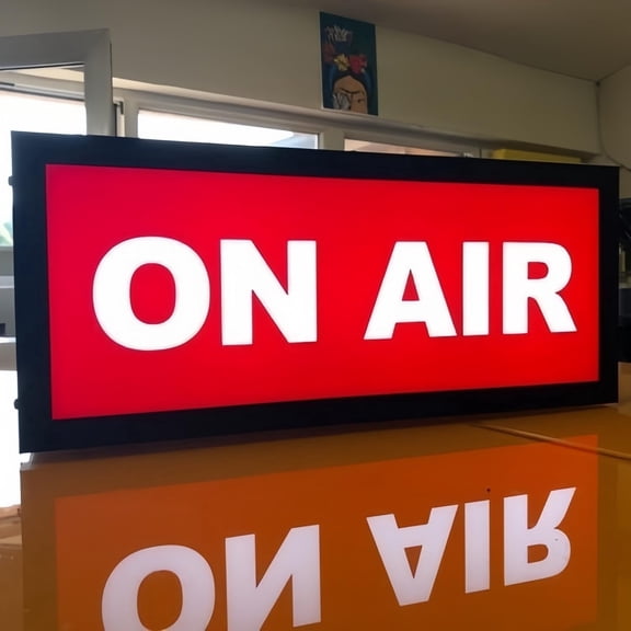 ON AIR RGB LED Neon Lightbox with Remote & APP Control Studio Warning Sign Illuminated Lights Music Sync Timer Setting Signs for Cafes Home Company Wall Desk Decor USB Powered