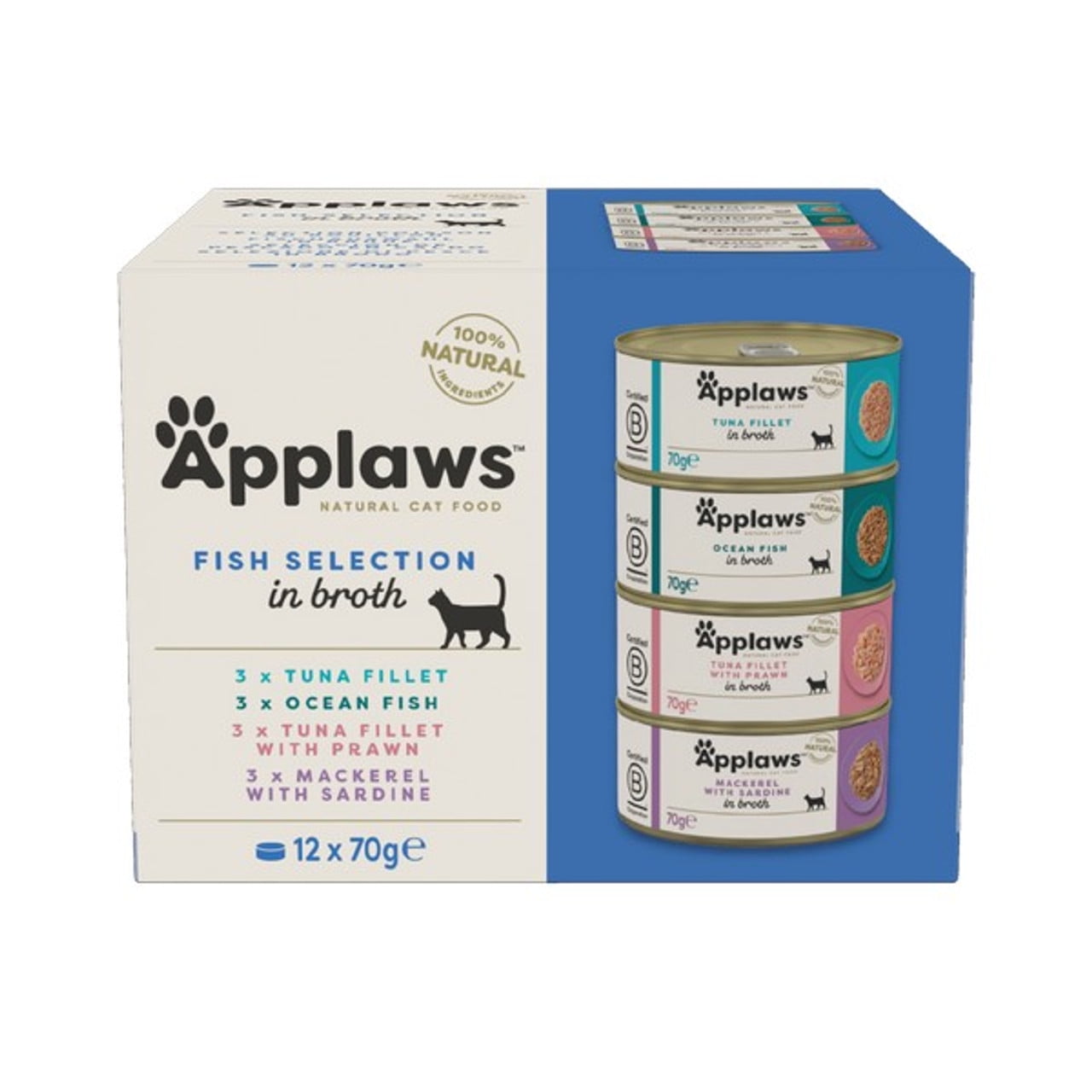 Applaws Cat Food Fish Deluxe Select  (12Pk) 70g 1 Case