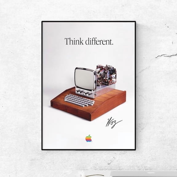 Apple 1 Poster: Wozniak Signature, Retro Tech Art - Wall Art Print, 16x24 UNFRAMED