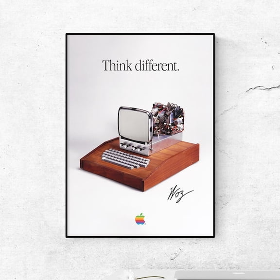 Apple 1 Poster: Wozniak Signature, Retro Tech Art - Wall Art Print, 8x12 UNFRAMED
