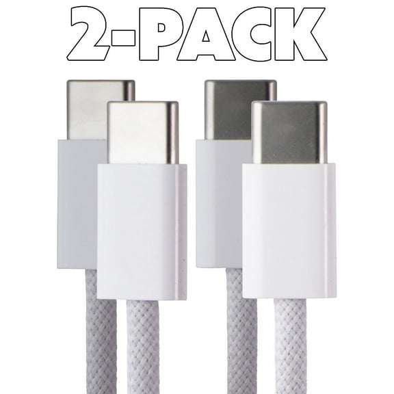 Apple (2 Pack) of 60W (3.3-Ft) USB-C Cables for iPhone 15, iPads, and MacBooks