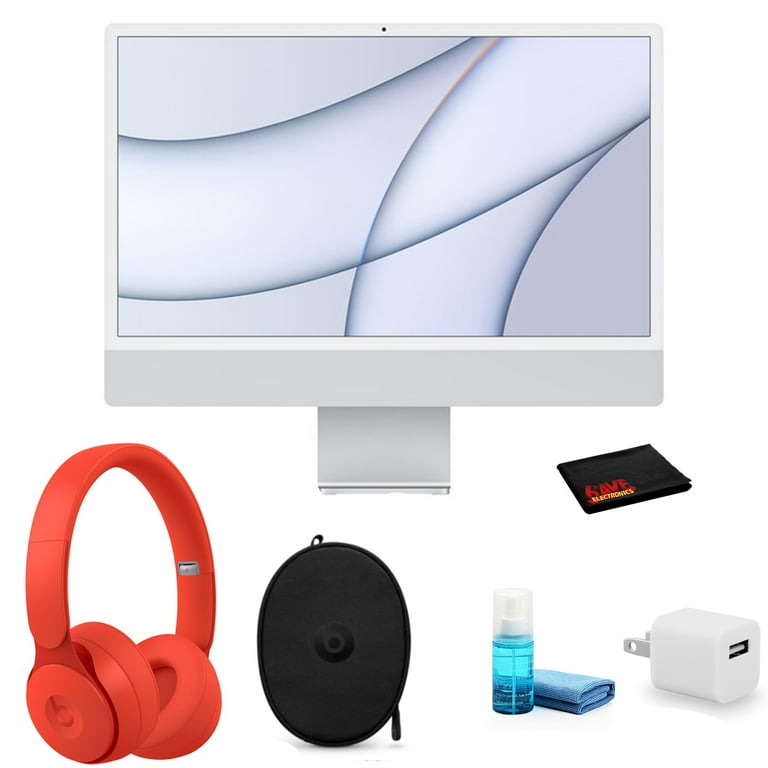 Apple 24 Inch iMac M1 Chip 512GB Silver with Red Beats Headphones New Open Box Walmart