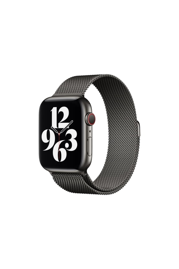 Open Box Apple 44mm Milanese Loop - Strap for smart watch - Regular size - graphite - for Watch Herms Series 9, SE 3, Series 10, Series 11, Series 8, Series 9, Ultra 2, Ultra 3