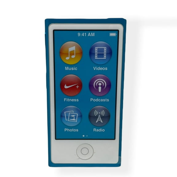 Pre-Owned Apple 7th Gen 16GB iPod Nano Blue | MP3 Player | | w/ Apple Retail Box + 1 Year CPS Warranty Included!