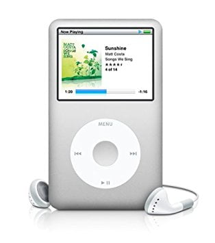 ポータブルプレーヤー iPod classic 120GB Silver Apple 7th Gen iPod Classic 120 GB Silver MP3 Music Video Player -