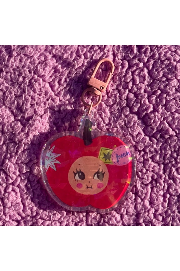 Apple Acrylic Keyring (1 keychain)