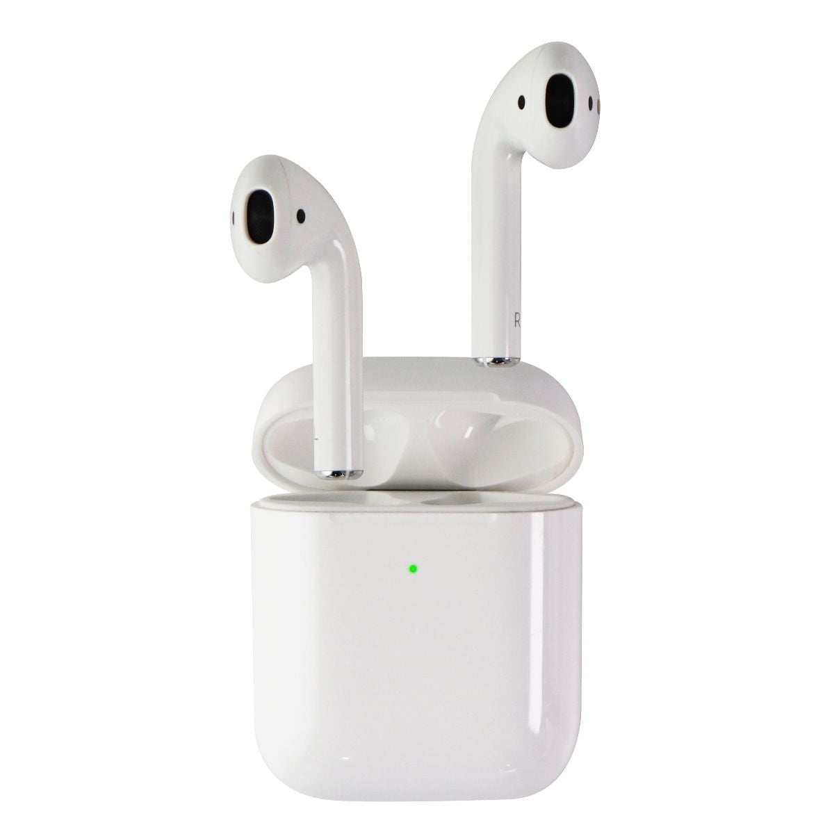 Pre-Owned Apple AirPods (1st Gen) Headphones with (2nd Gen) Wireless Charging Case - White