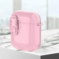 thumbnail image 1 of For Apple AirPods 3rd Generation Case with Keychain & Lock Button, Clear Case Shockproof Dustproof Anti-Scrathc Not-Yellowing Dustproof Transparent Case Cover for Apple AirPods 3 2021, Pink, 1 of 8