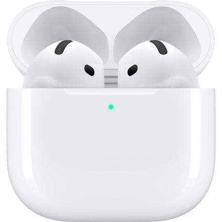 Apple AirPods 4 Bluetooth In-Ear Earbuds with Active Noise Cancellation, USB-C Charging Case, H2 Chip, White