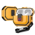thumbnail image 1 of For Apple AirPods Pro Heavy Duty Hybrid Snap Switch Button, Secure Lock Clip Super Protective with Carabiner Belt Loop Cover ,Xpm Phone Case [ Yellow ], 1 of 3