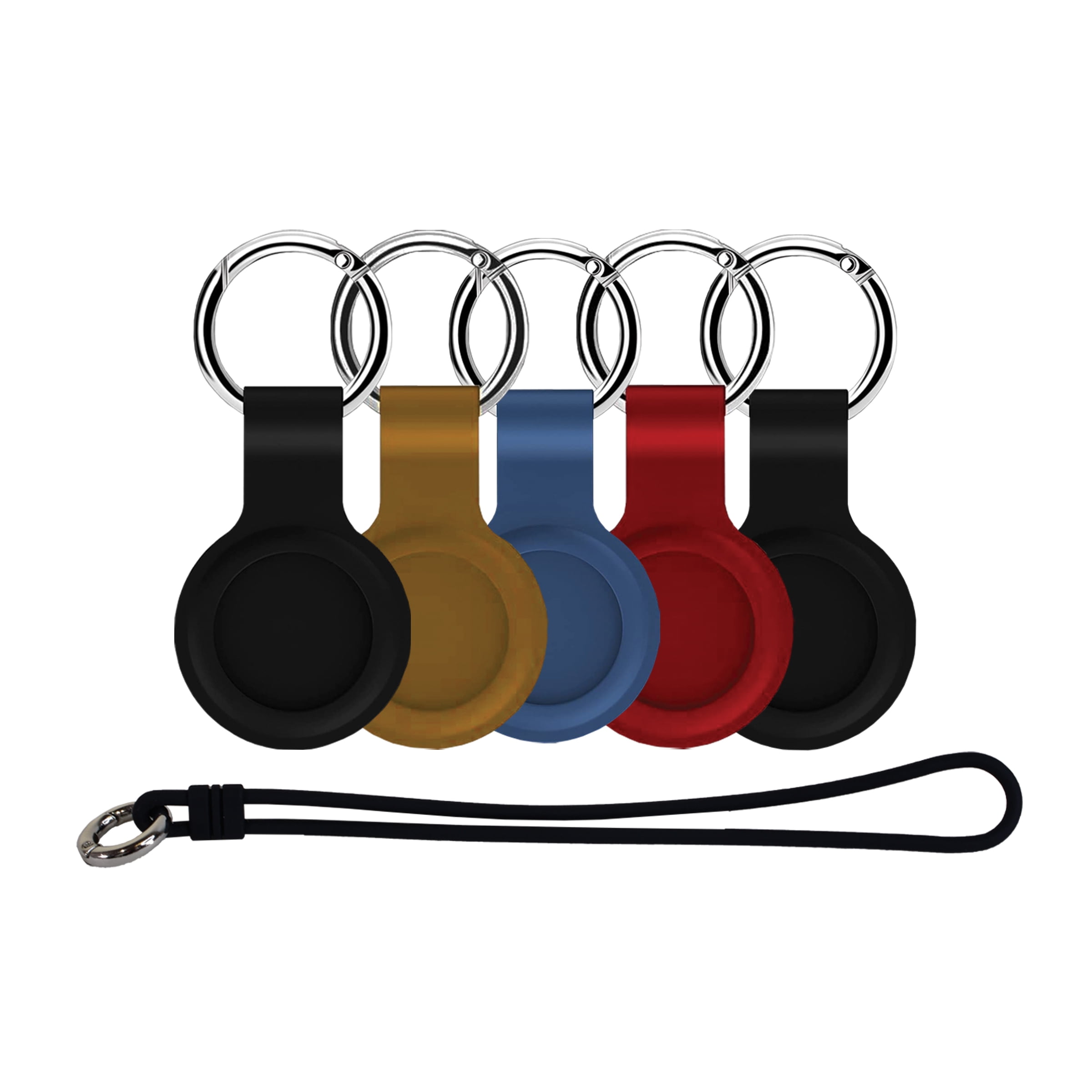 Apple AirTag 5 PC starter kit (4 Silicone Case keychain, 1 Luggage Tag