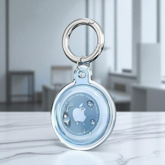 Apple AirTag Holder - 1PCS Full-Body Waterproof TPU Protective Case (Anti-Loss, Blue)