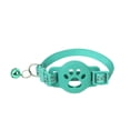 thumbnail image 1 of Apple AirTag Pet Collar, Reflective Cat Collar with Bell for Dogs and Cats, Thin Mint Green Nylon Adjustable Anti-Lost Tracker Holder, 1 of 6