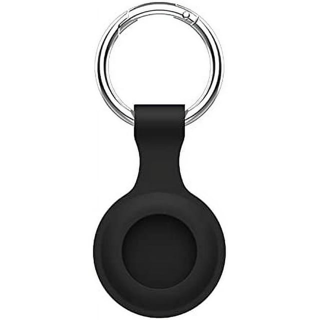 Apple AirTag Silicone Holder Keyring Carry Case Keychain Air Tag Black