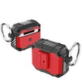 thumbnail image 1 of for Apple Airpods 2 1 Case, AirPods 2nd 1st Gen Case, Dual-Color Rugged Hybrid PC TPU Airbuds Case with Keychain Dustproof Anti-Scratch Protective Case for Apple Apple Airpods 2 &1, Red, 1 of 8
