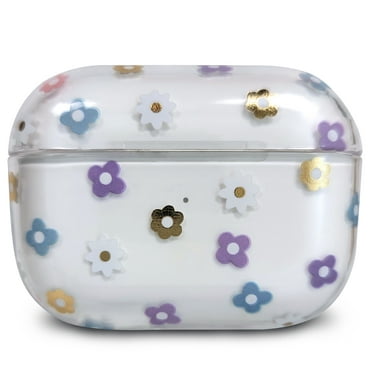 Apple Airpods Pro Case Soft Silicon Full-Body Protective Case Cover Compatible with Apple Airpods Front LED Visible - Fruity (Flower Garden)