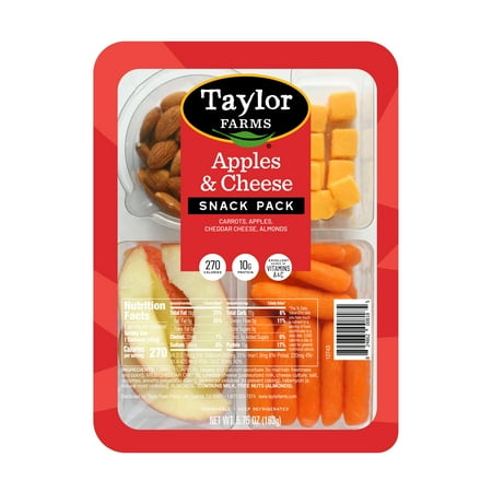 Taylor Farms Snack with Apples, Almond, Cheese & Carrots, 6.5 oz Tray
