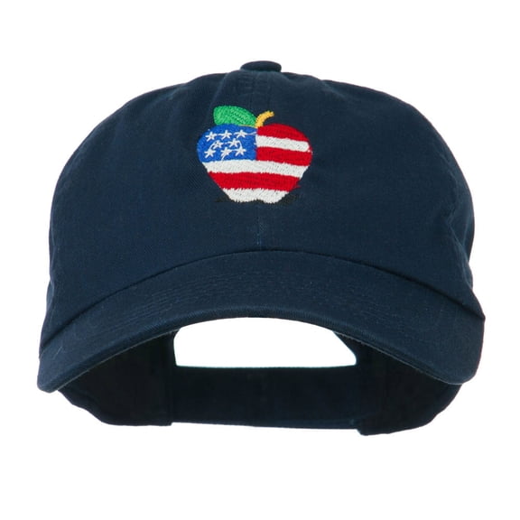 Apple American Flag Embroidered Cap - Navy OSFM