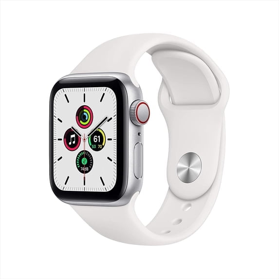 Pre-Owned Apple, Apple Watch SE, Watch Series SE 40MM Aluminum Case GPS + Cellular Smart Watch, Silver, 1, 1