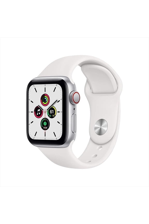 Pre-Owned Apple, Apple Watch SE, Watch Series SE 40MM Aluminum Case GPS + Cellular Smart Watch, Silver, 1, 1