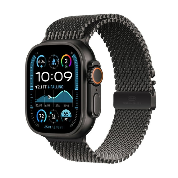 Apple Apple Watch Ultra 2 GPS + Cellular 49mm Black Titanium Case with Black Titanium Milanese Loop - M